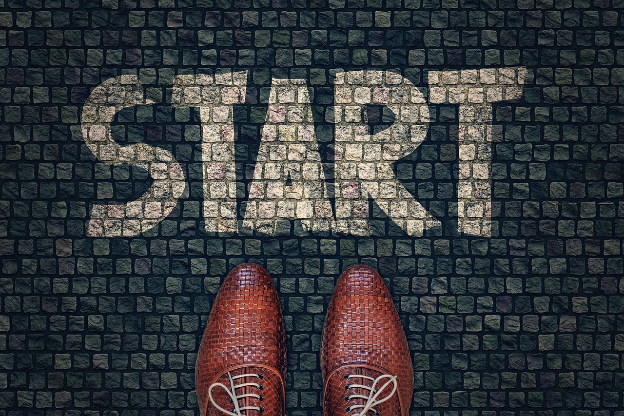 start, shoes, road surface