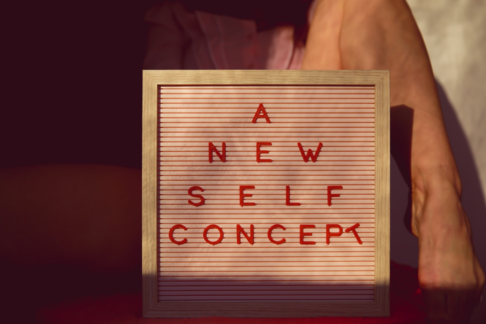 a sign that says a new self concept