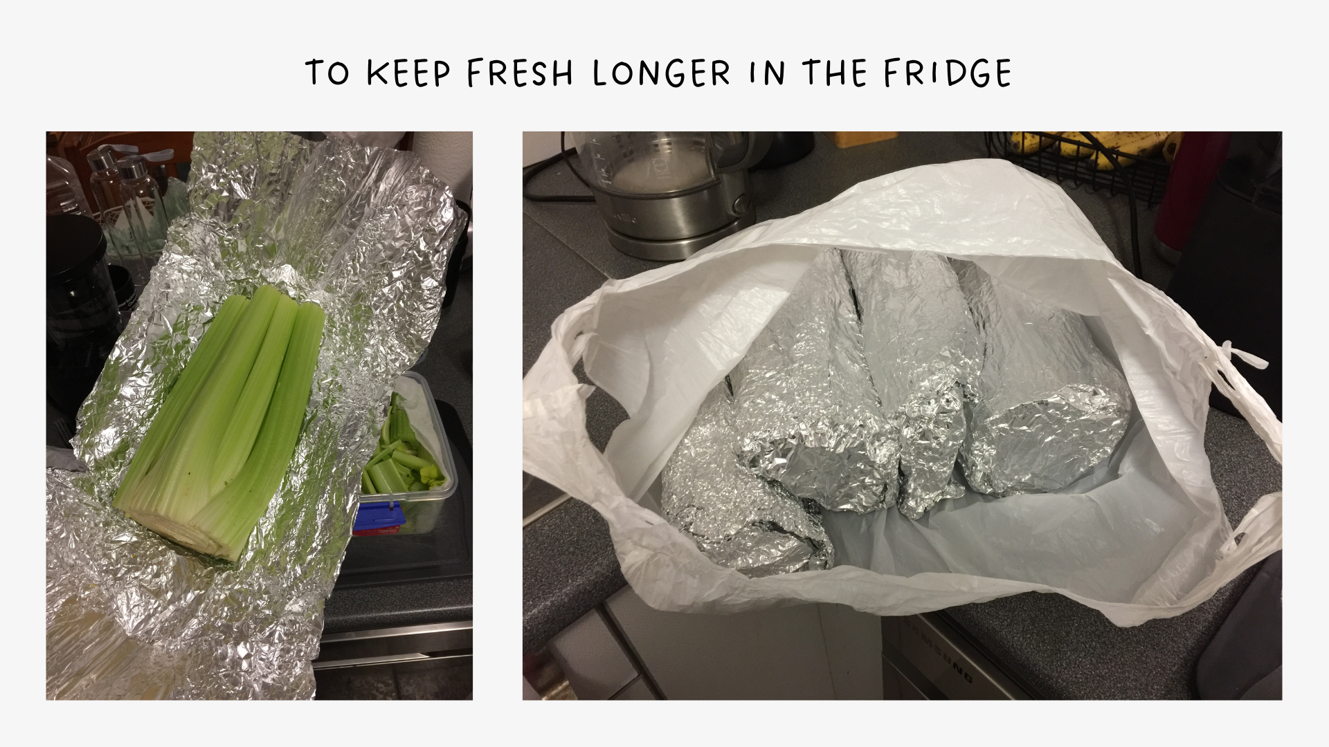 Celery In Foil